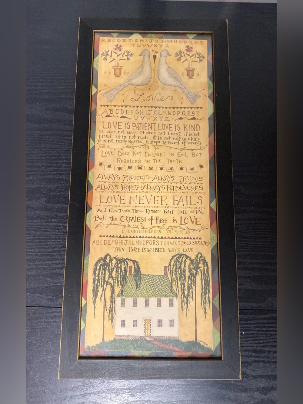 Rustic “Love Is Patient” Sign